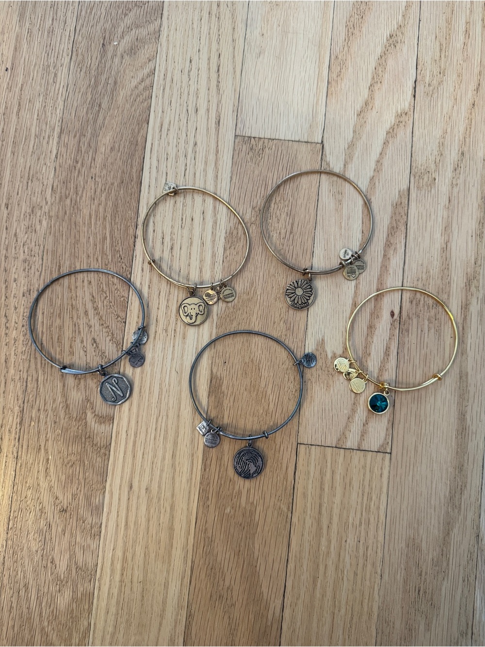 Bundle of 5 Alex & Ani bracelets